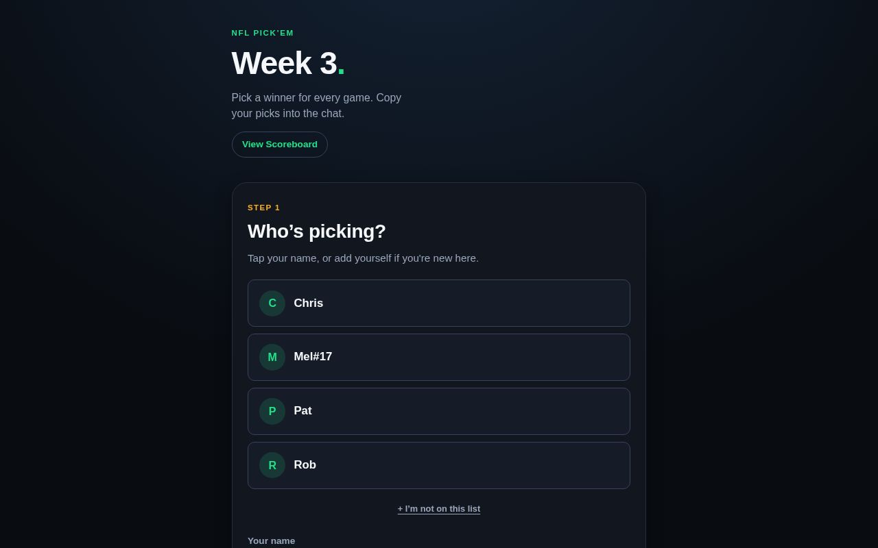 Preview of Nfl Pickem Gh