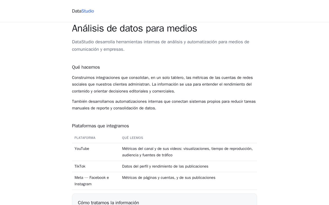 Preview of Paginaweb Datastudio