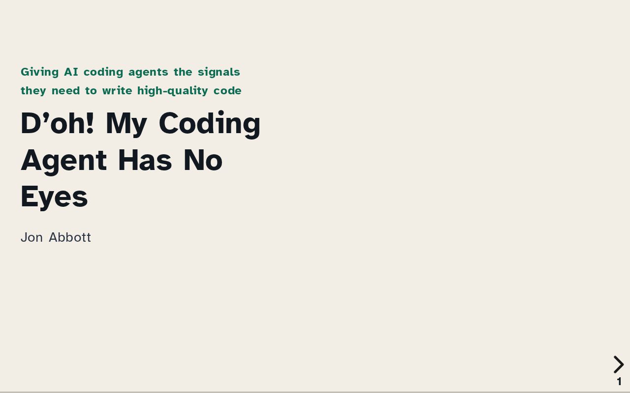 Preview of D’oh! My Coding Agent Has No Eyes