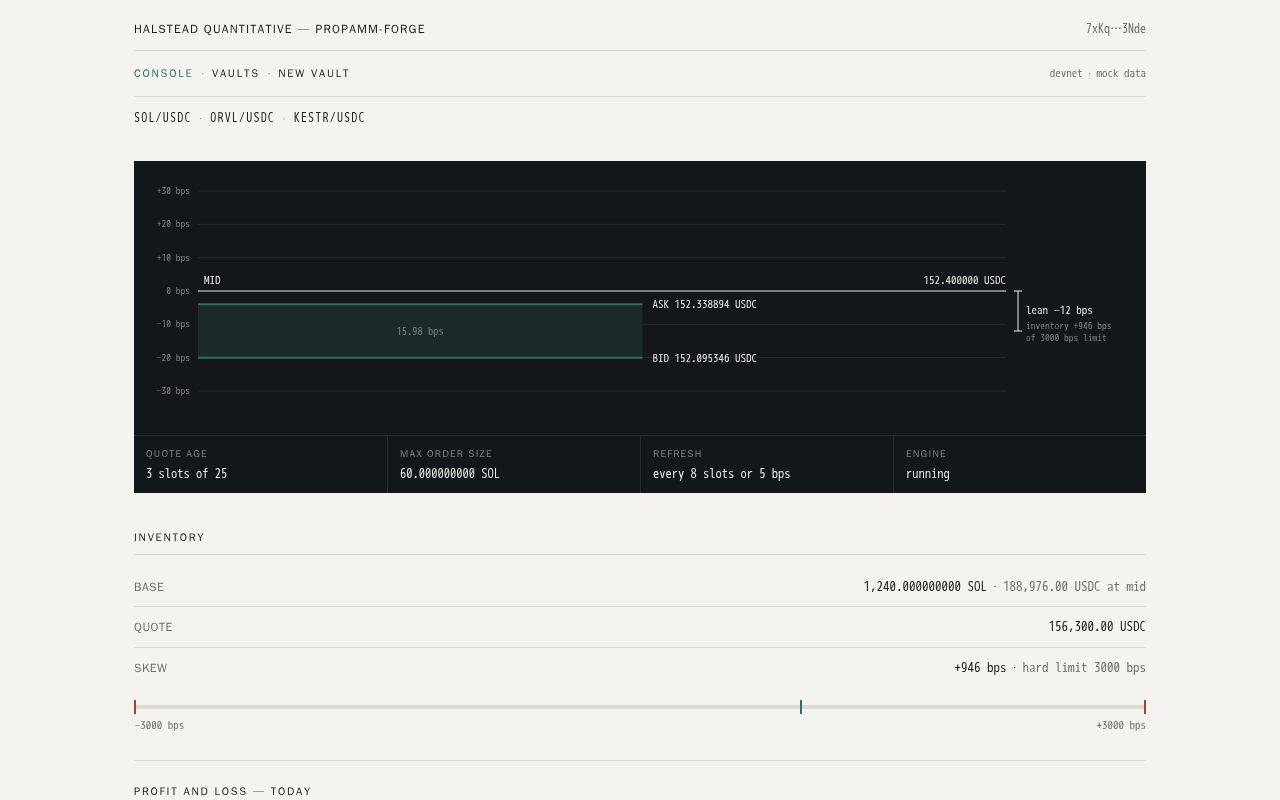 Preview of PropAMM Forge