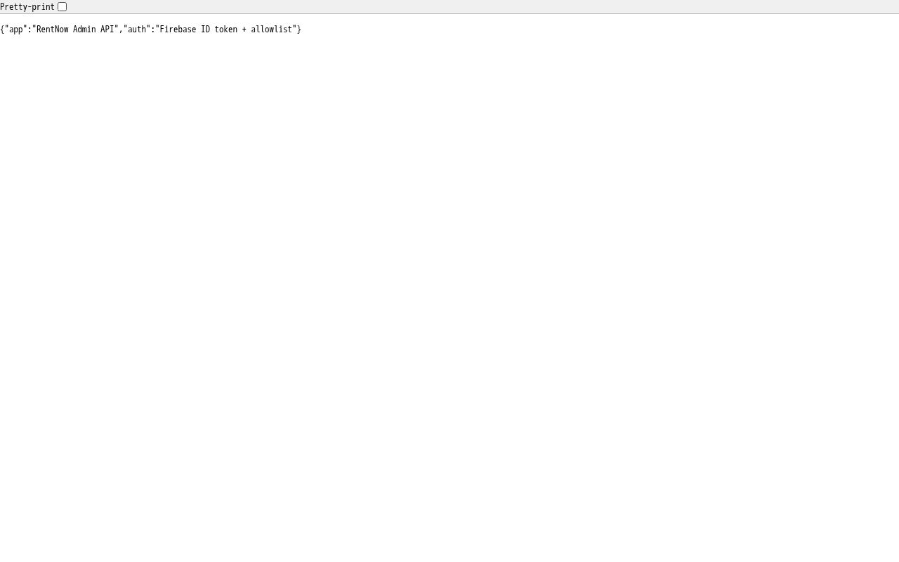 Preview of RentNow Admin API