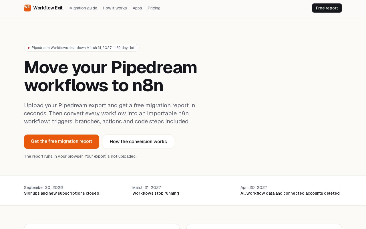 Preview of Pipedream To N8n