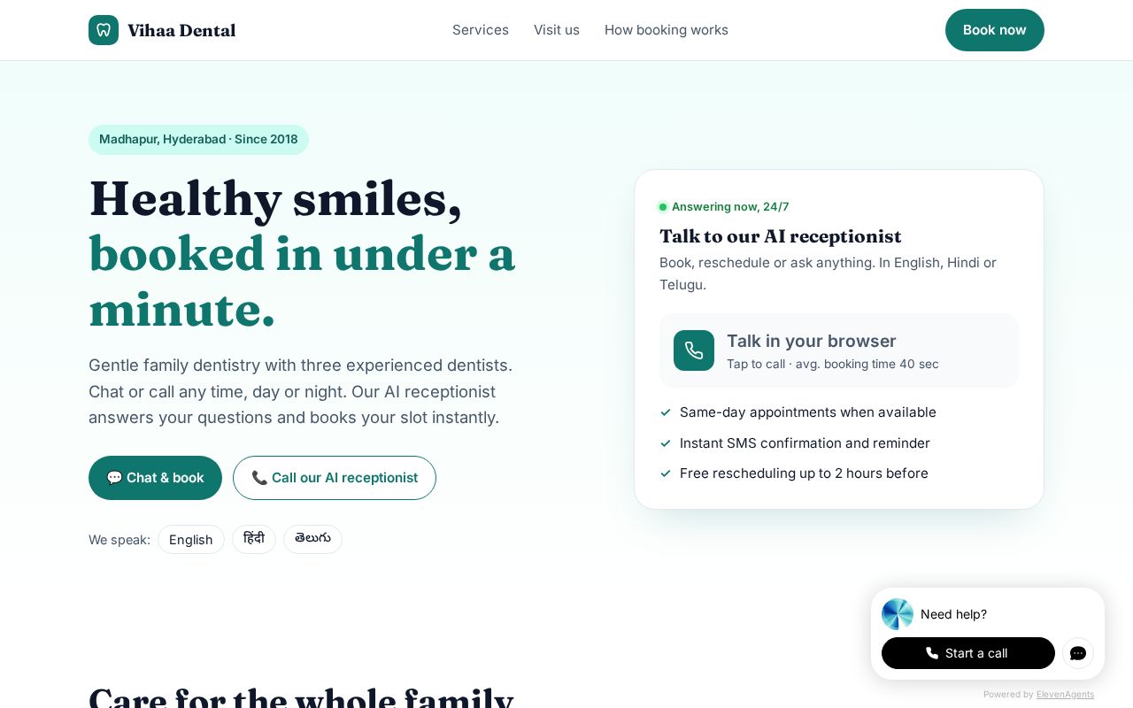 Preview of Vihaa Dental Ai Demos