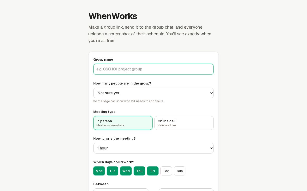 Preview of Project WhenWorks
