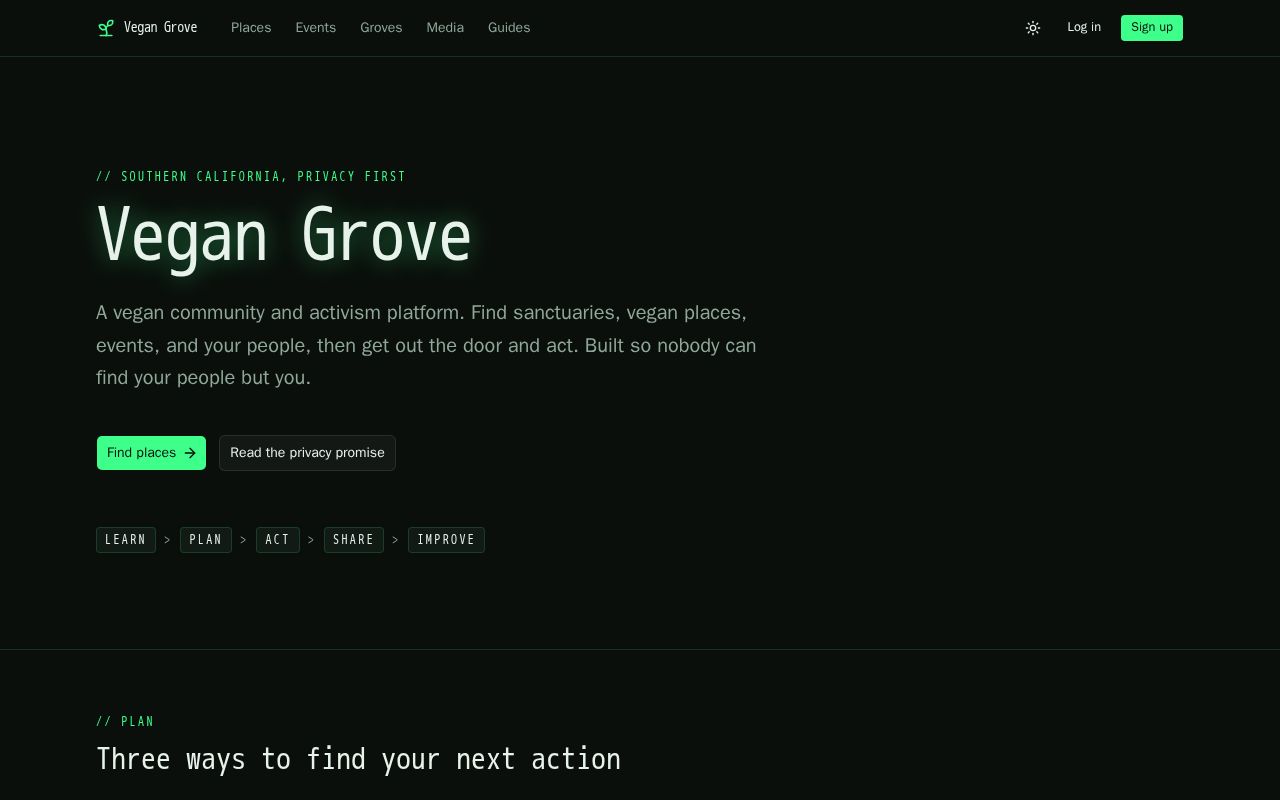 Preview of Vegan Grove Web