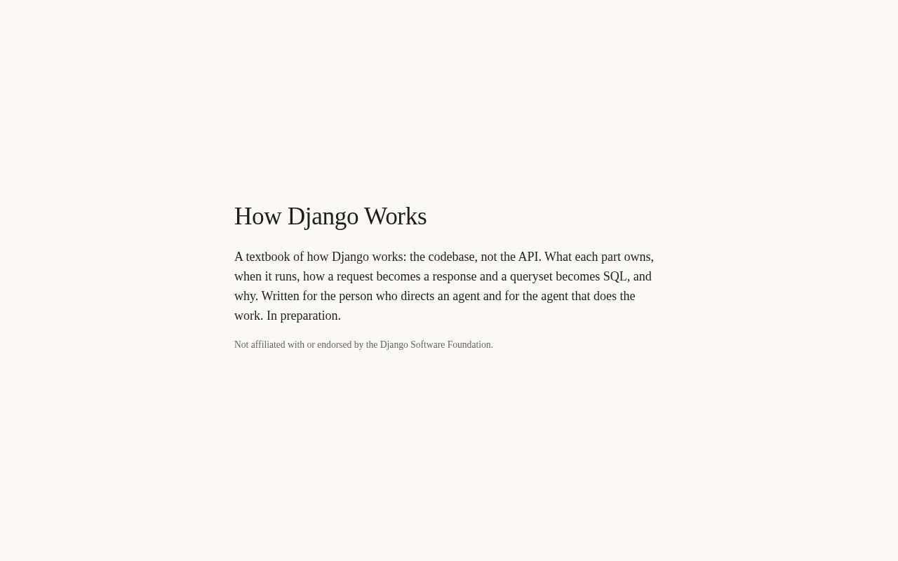 Preview of Djangointernals