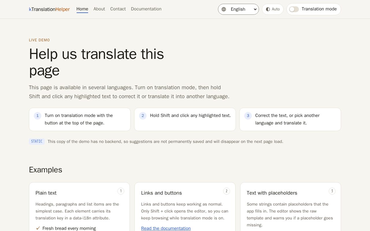 Preview of KTranslationHelper