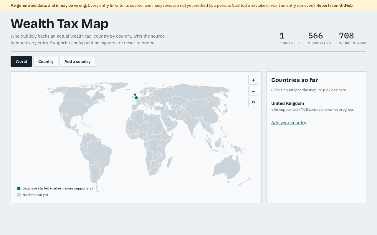 Preview of Wealth Tax Map
