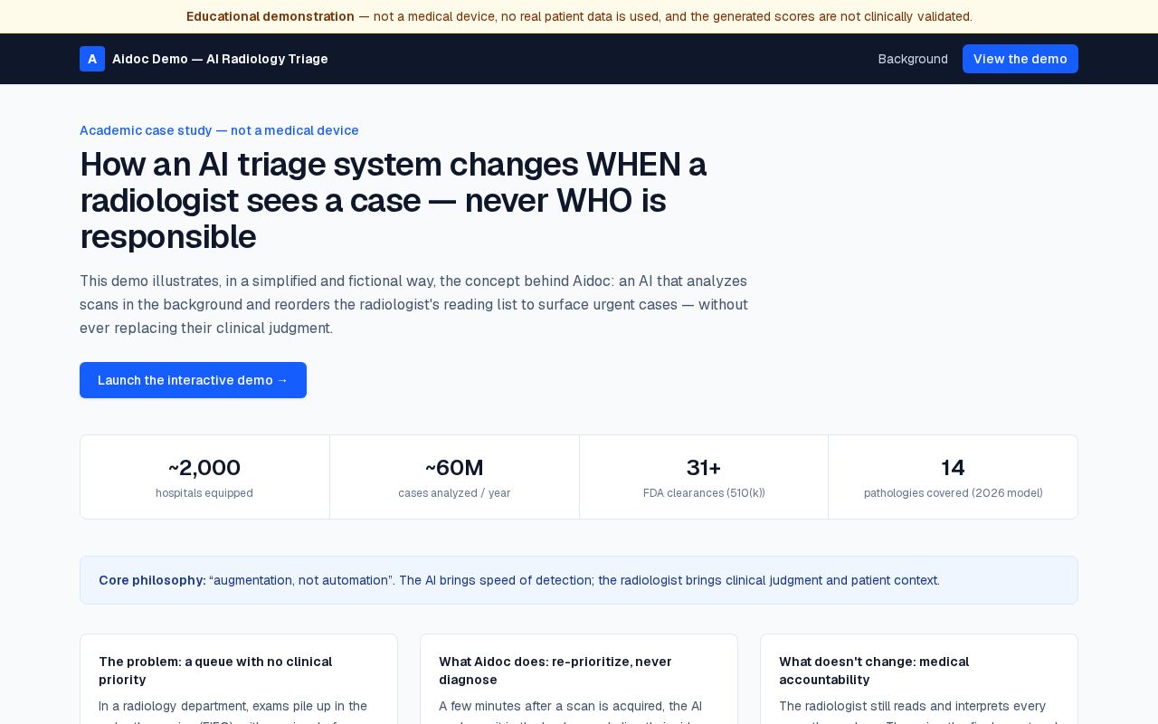 Preview of Aidoc Triage Demo