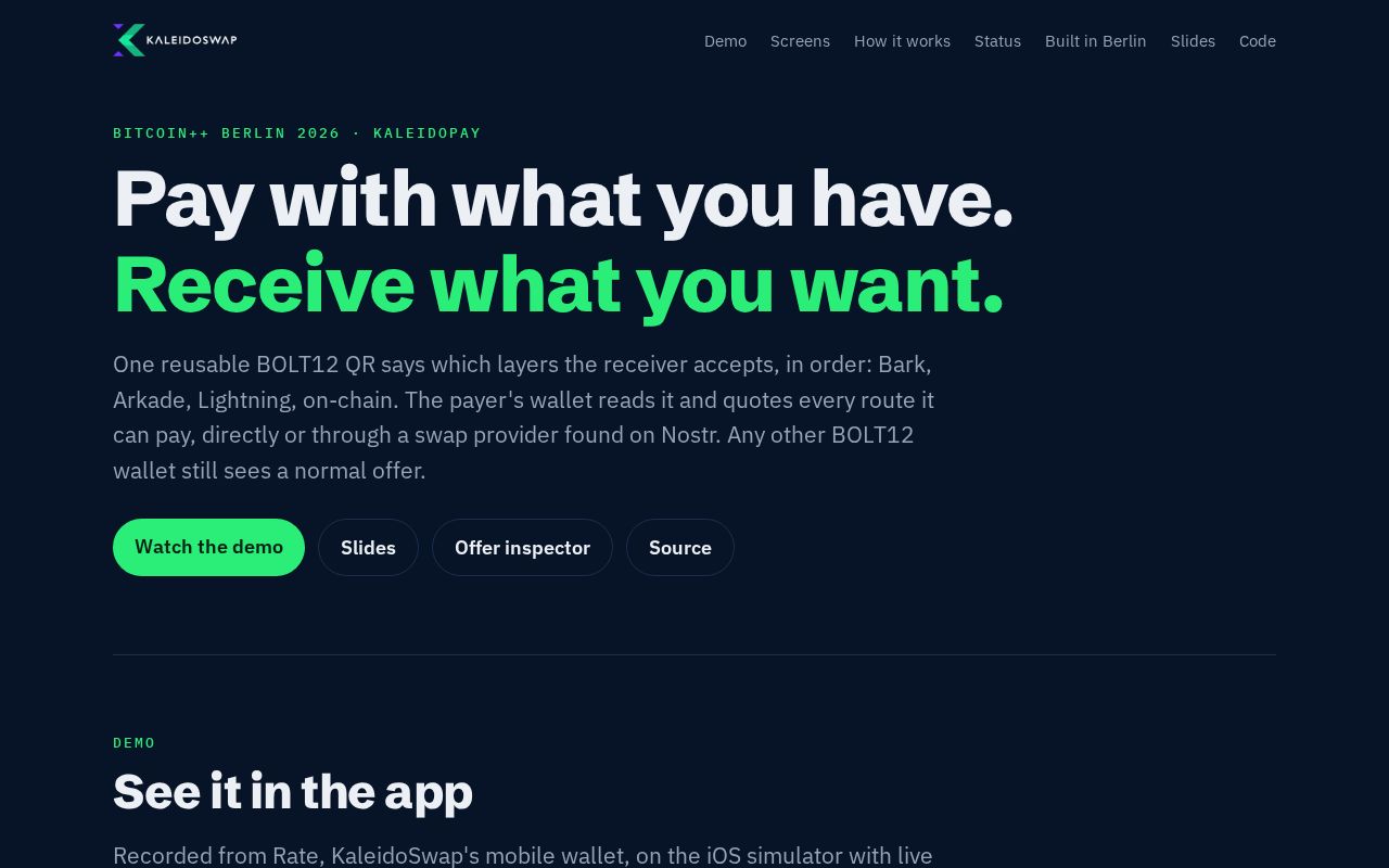 Preview of Kaleido Pay