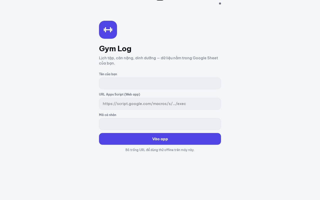 Preview of Gym App