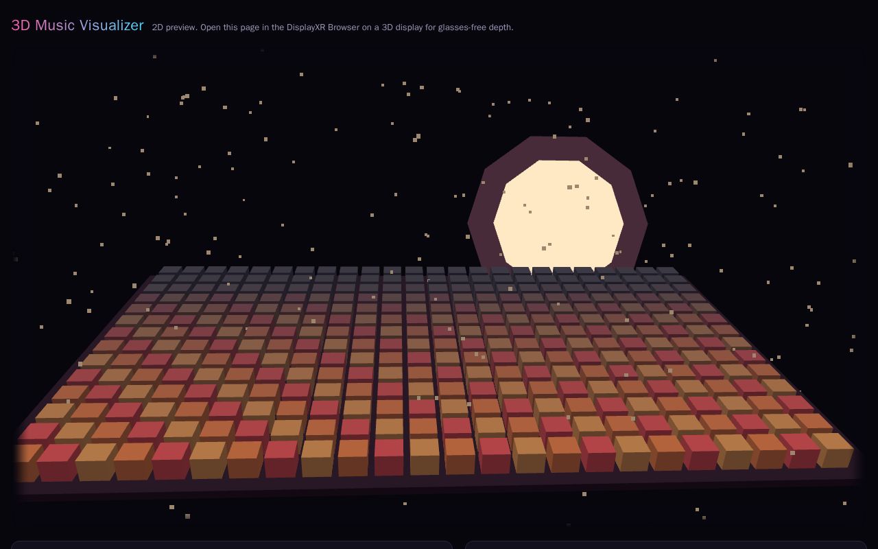 Preview of Displayxr Music Visualizer