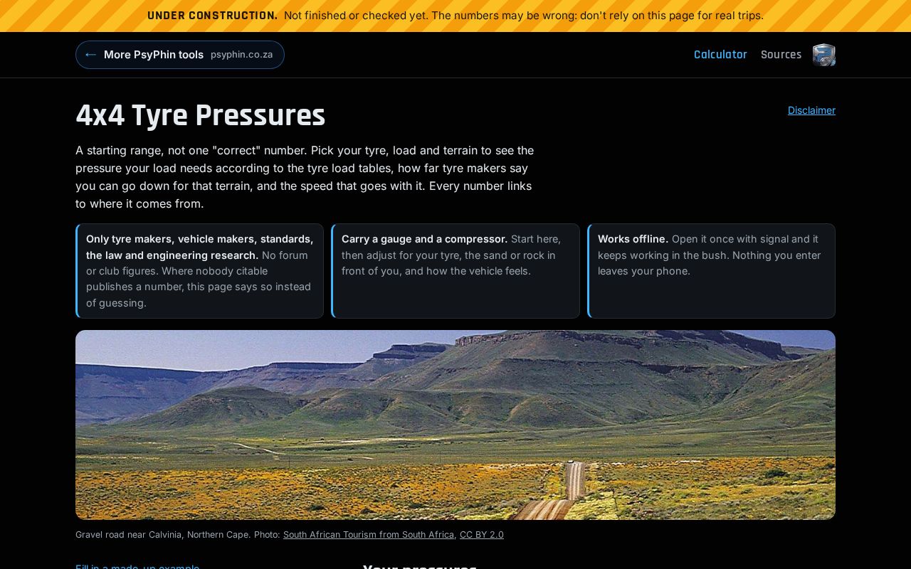 Preview of Sa Tyre Pressures