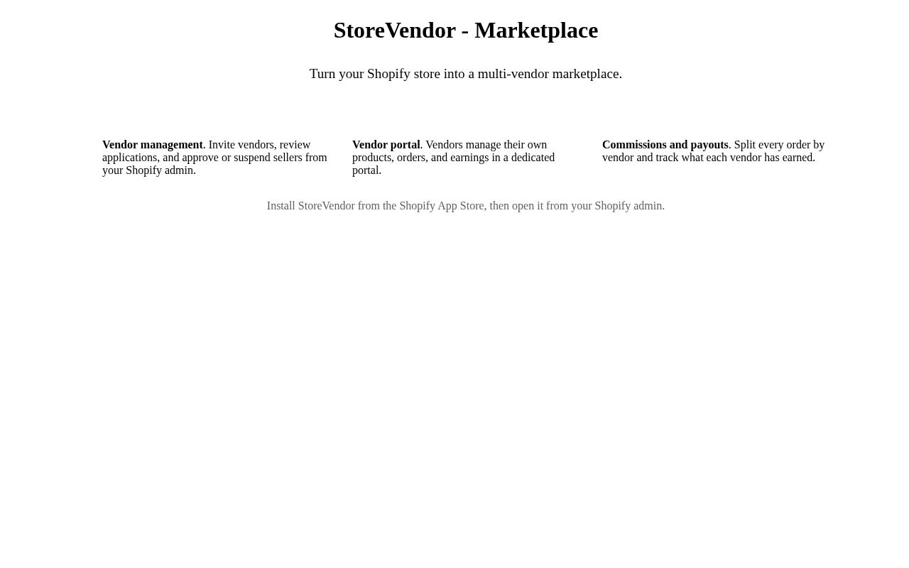 Preview of Store Vendor