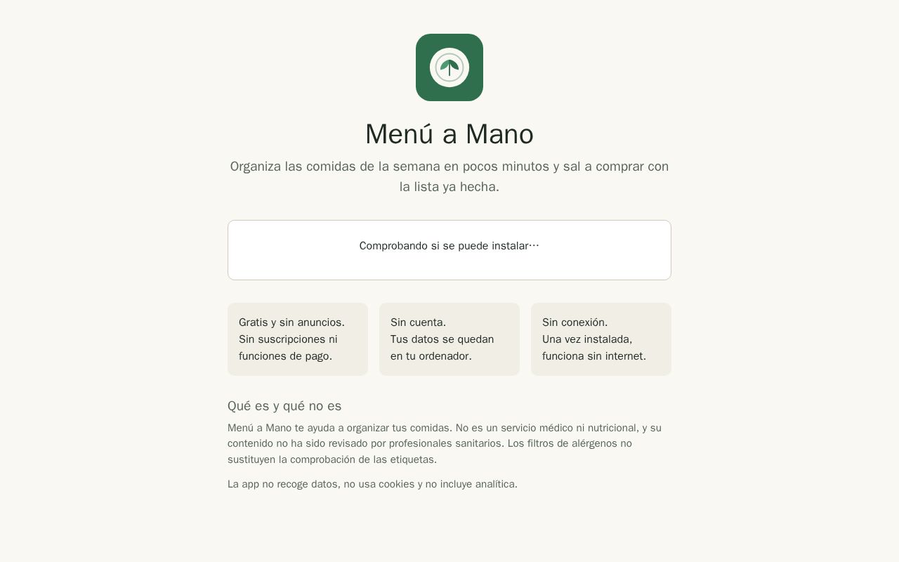 Preview of Menu A Mano