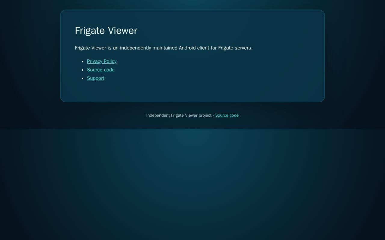 Preview of Frigate Viewer
