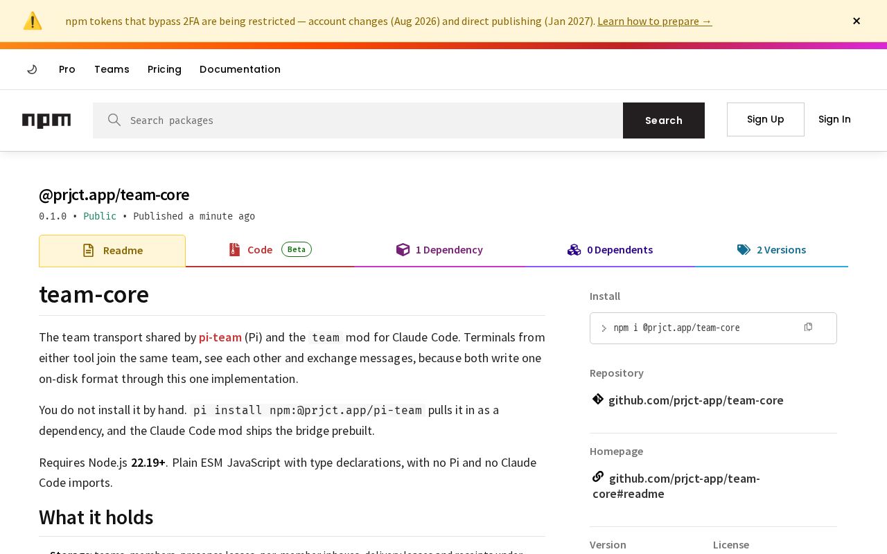 Preview of @prjct.app/team-core