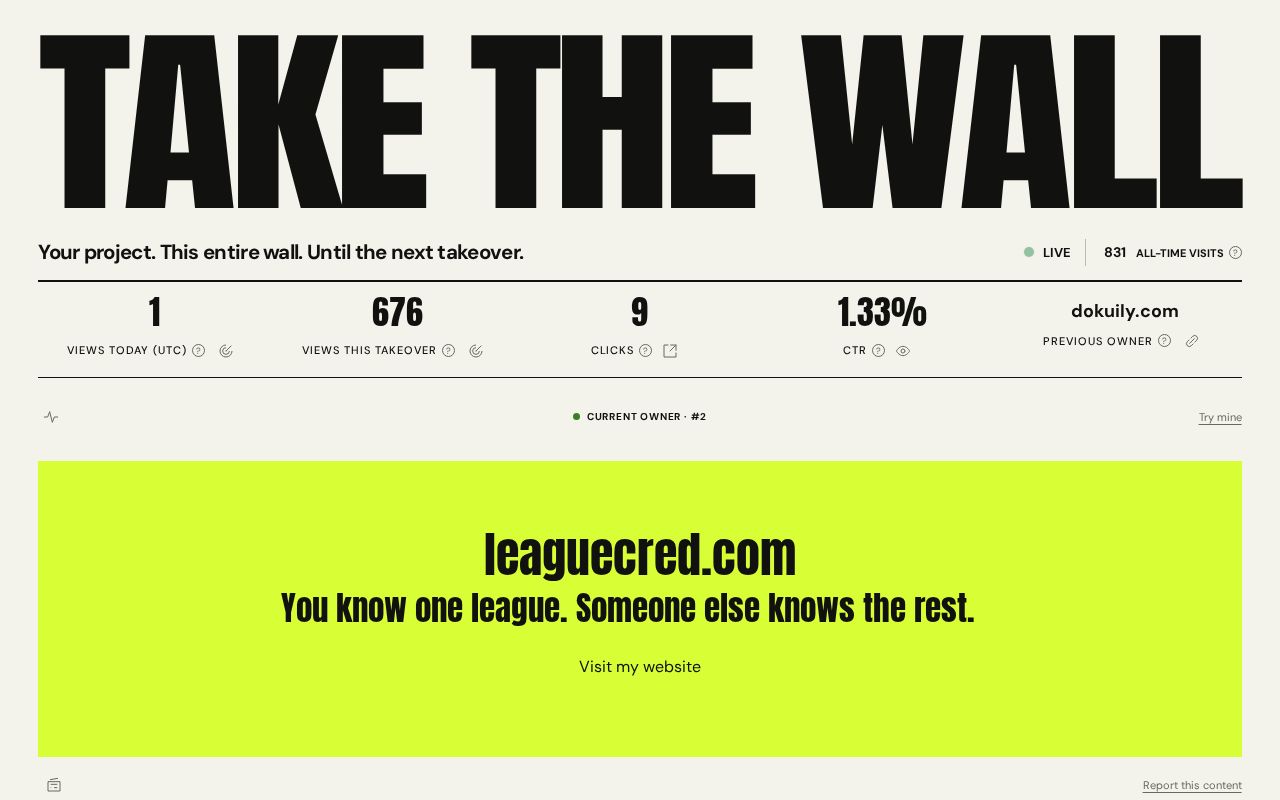 Preview of Take The Wall