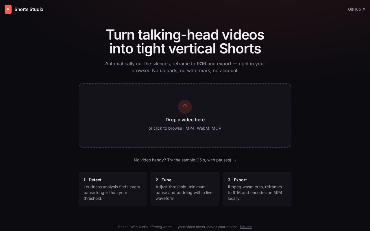 Preview of Shorts Studio