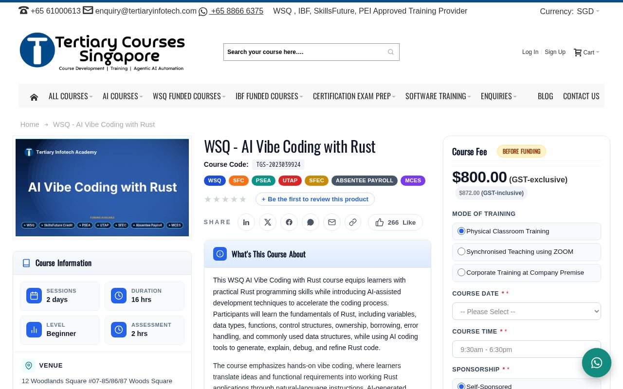 Preview of TGS 2023039924 AI Vibe Coding With Rust