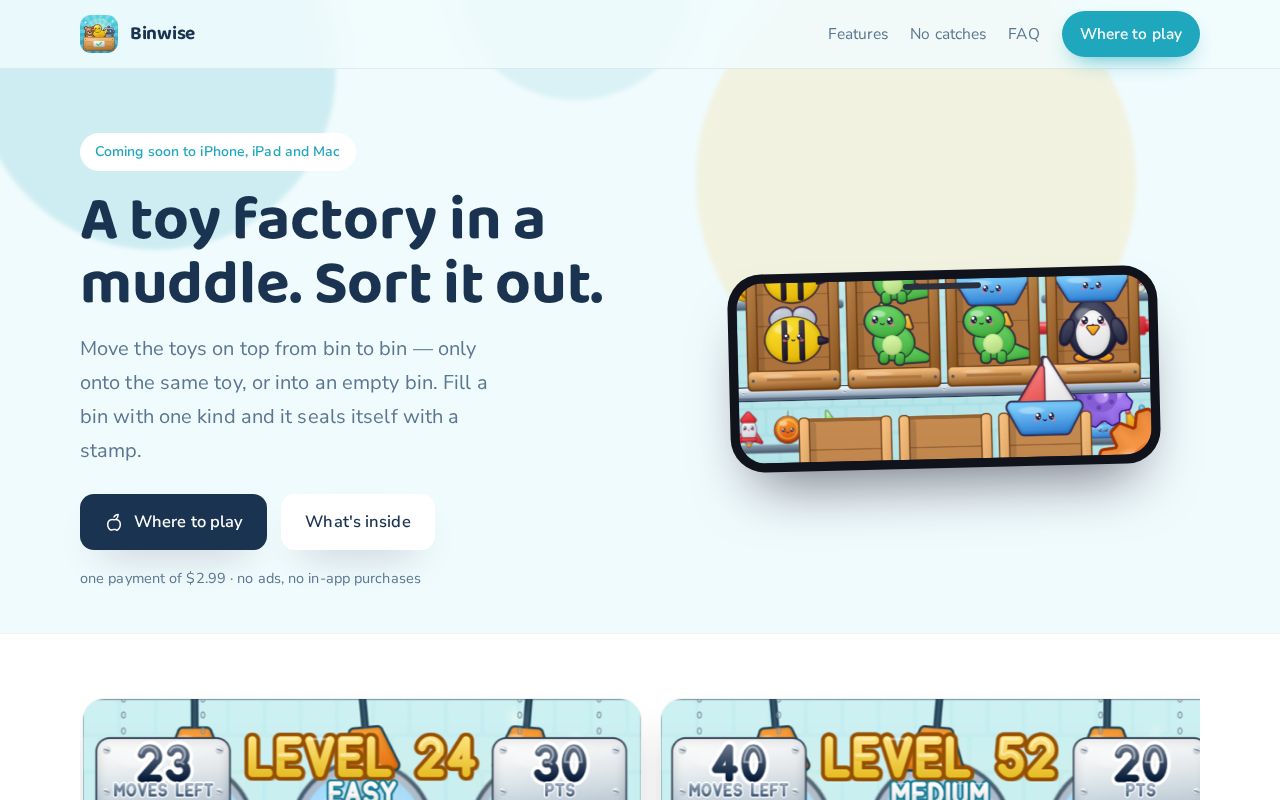 Preview of Binwise Website