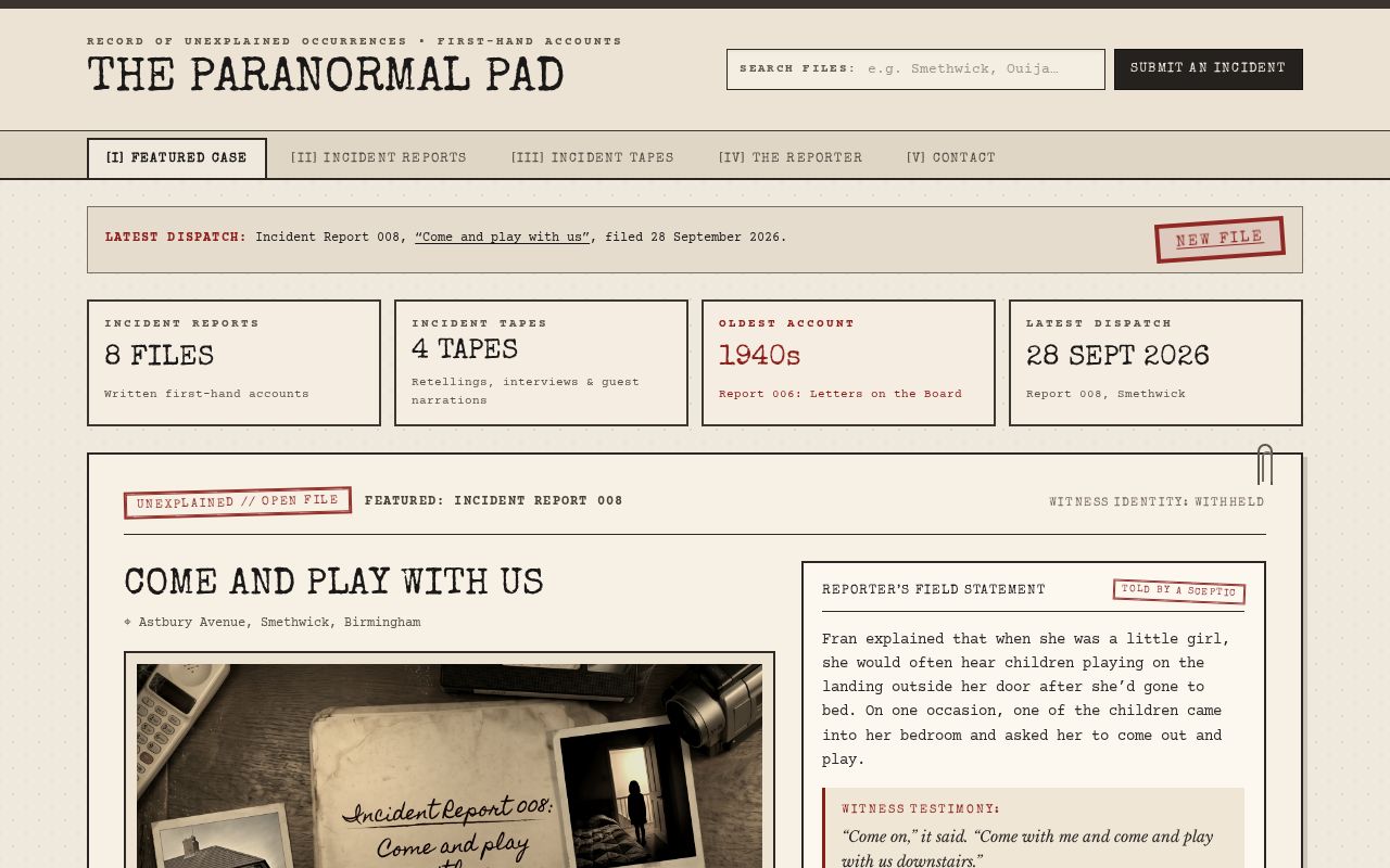 Preview of The Paranormal Pad