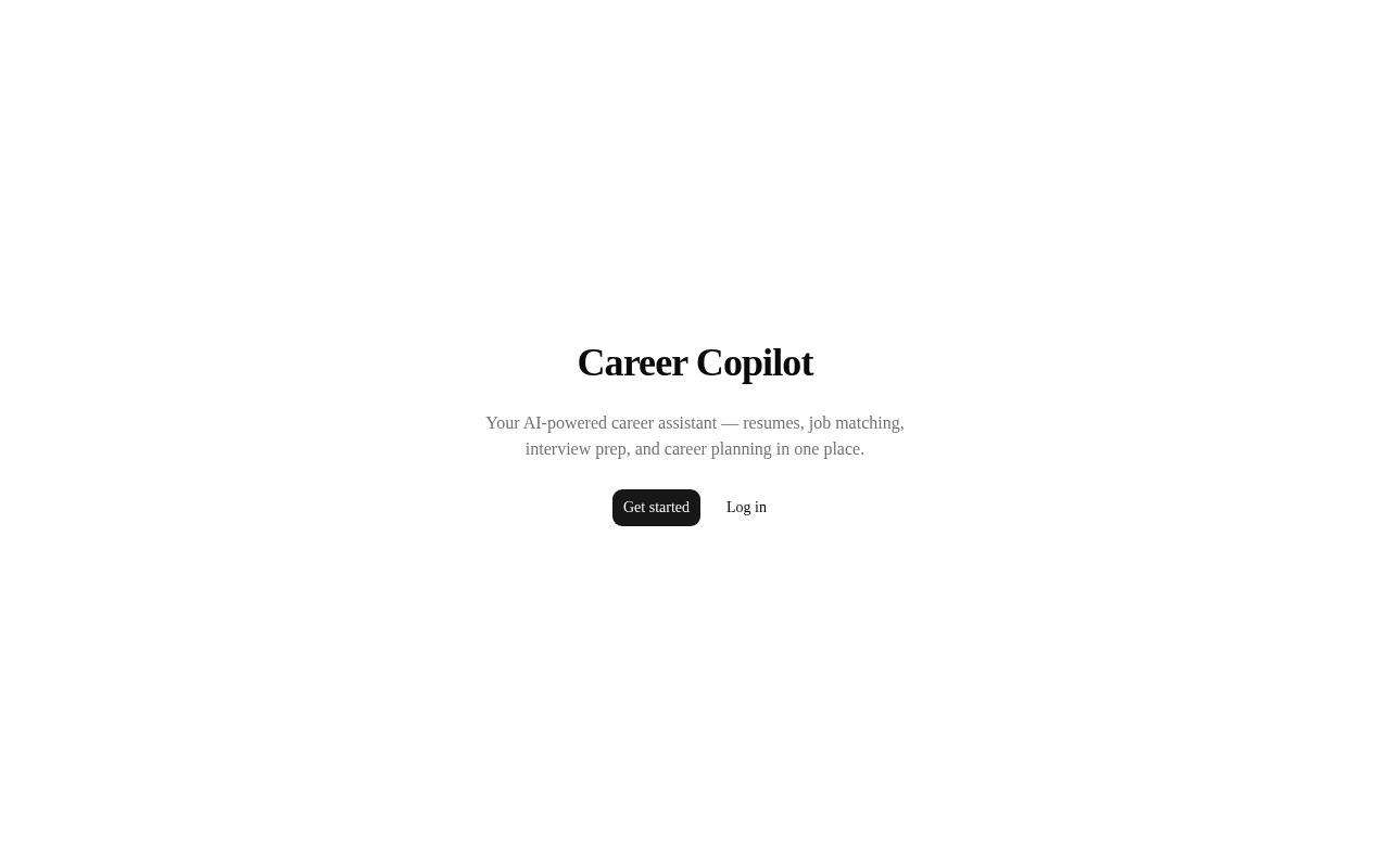 Preview of Career Copilot