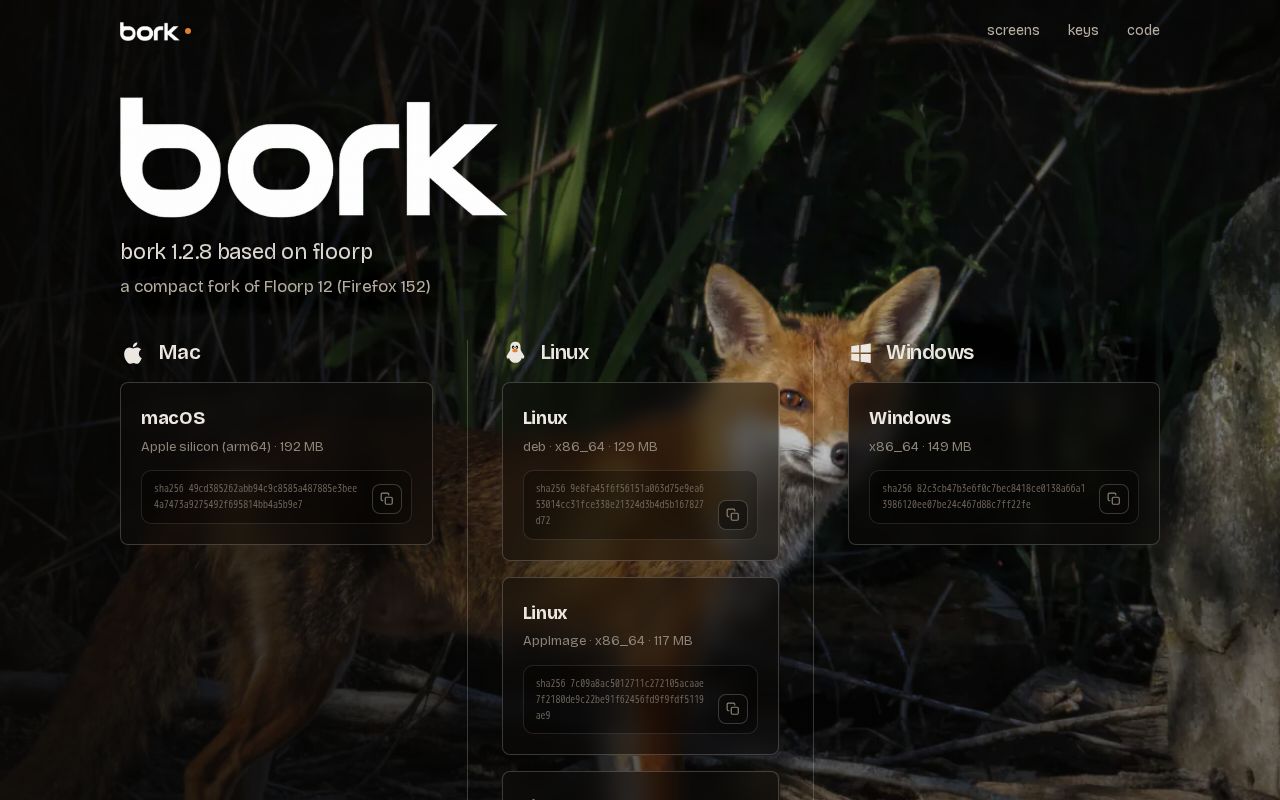 Preview of bork browser