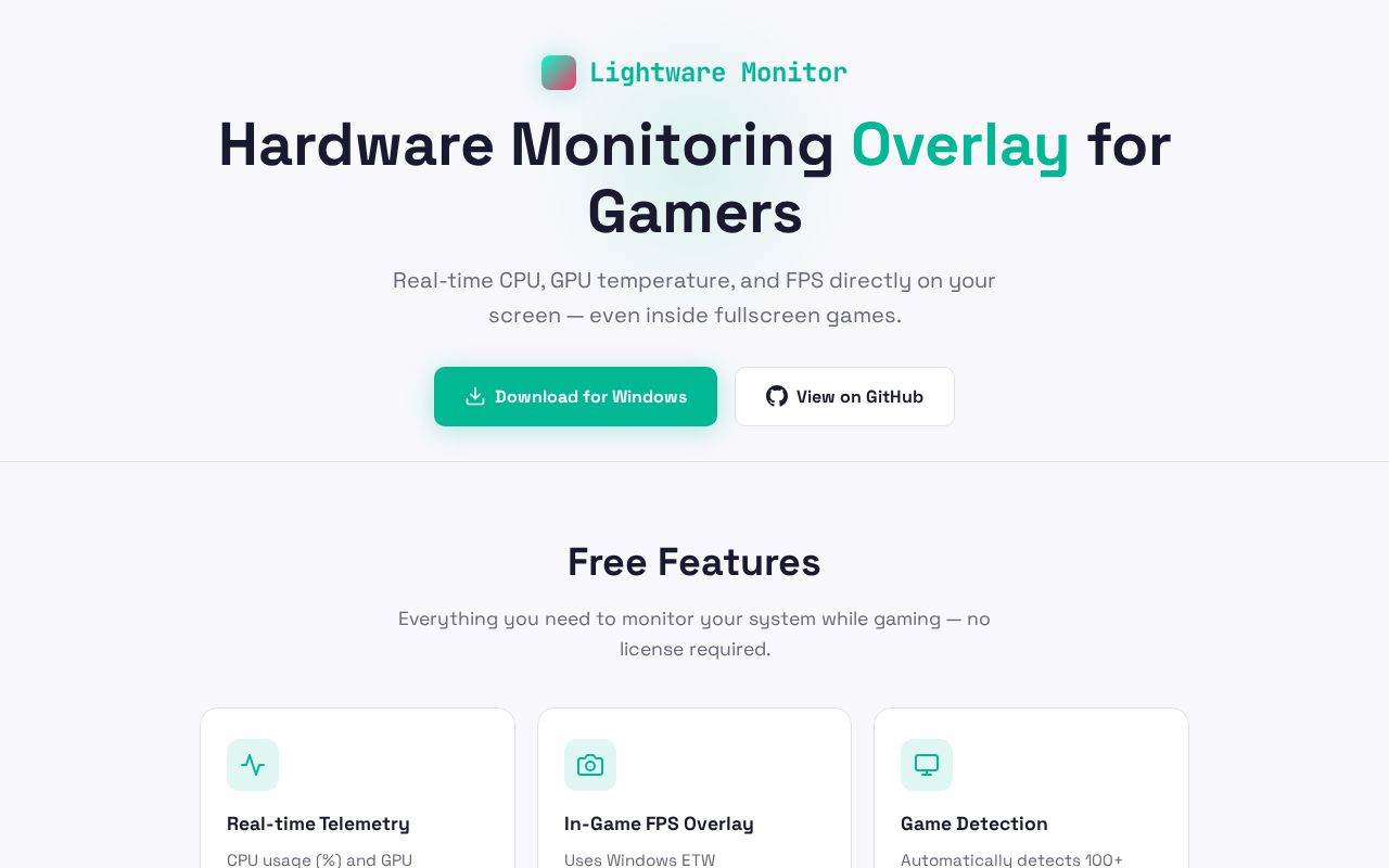 Preview of LightwareMonitor