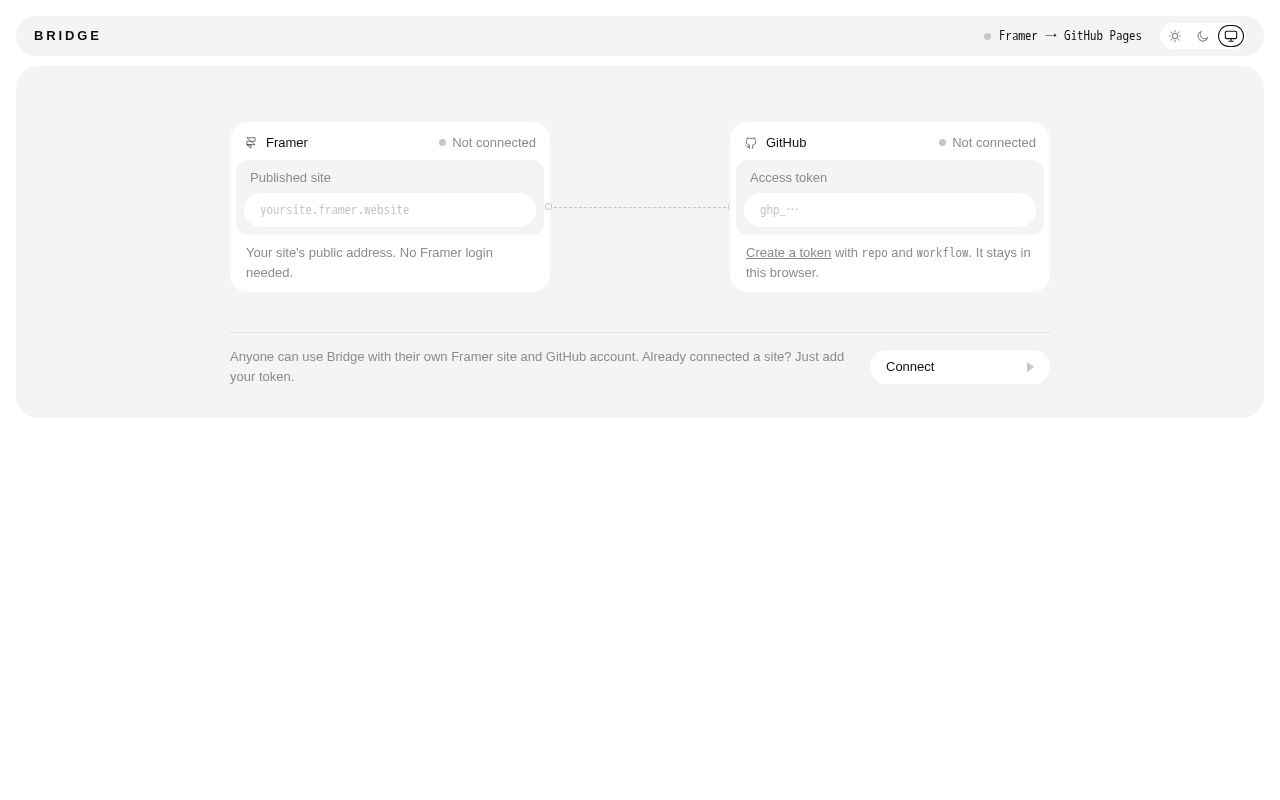 Preview of Framer Bridge