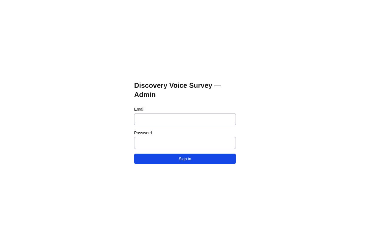 Preview of Discovery Voice Survey