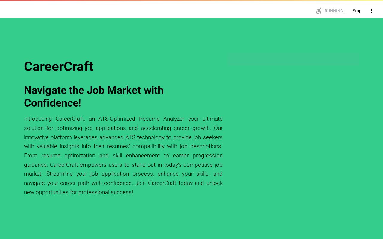 Preview of Careercraft Ats Resume Analyzer