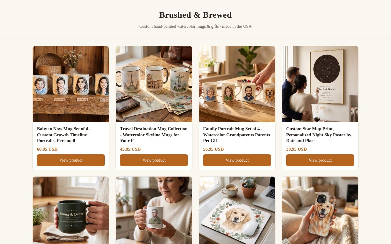 Preview of Brushedandbrewed Site