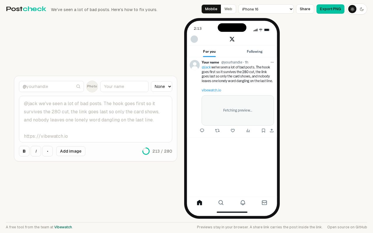 Preview of Postcheck
