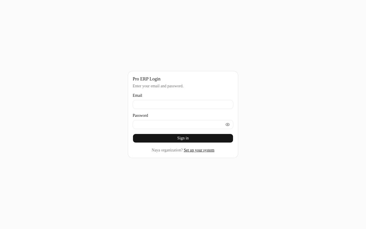Preview of Pro ERP