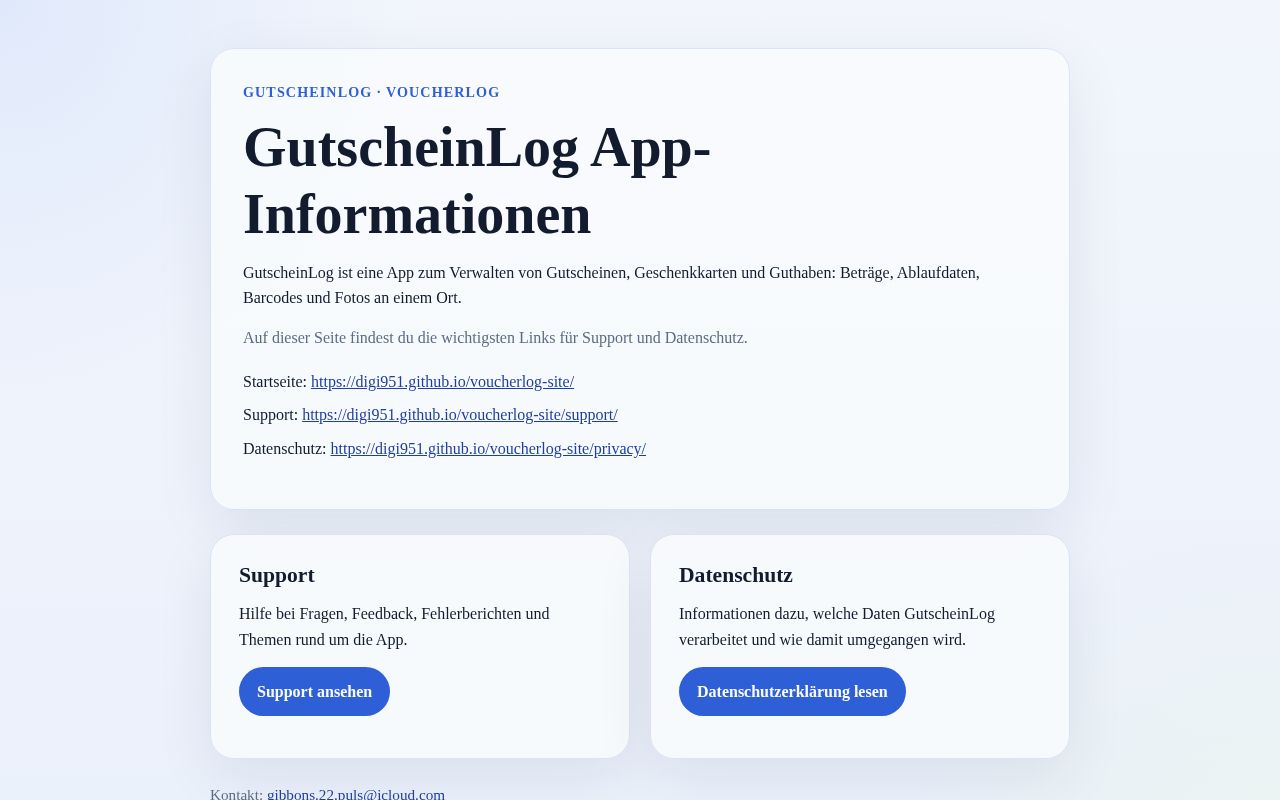 Preview of Voucherlog Site