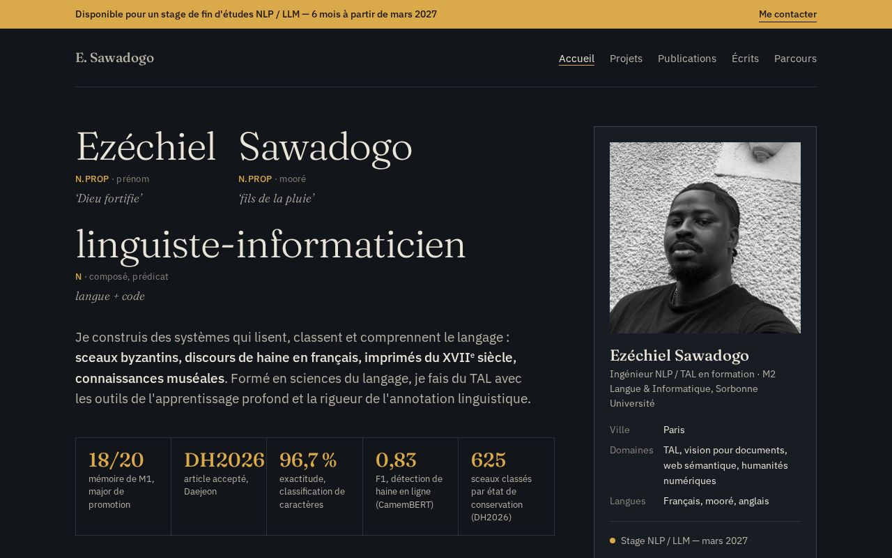 Preview of Ezechiel Sawadogo Nlp Github Io
