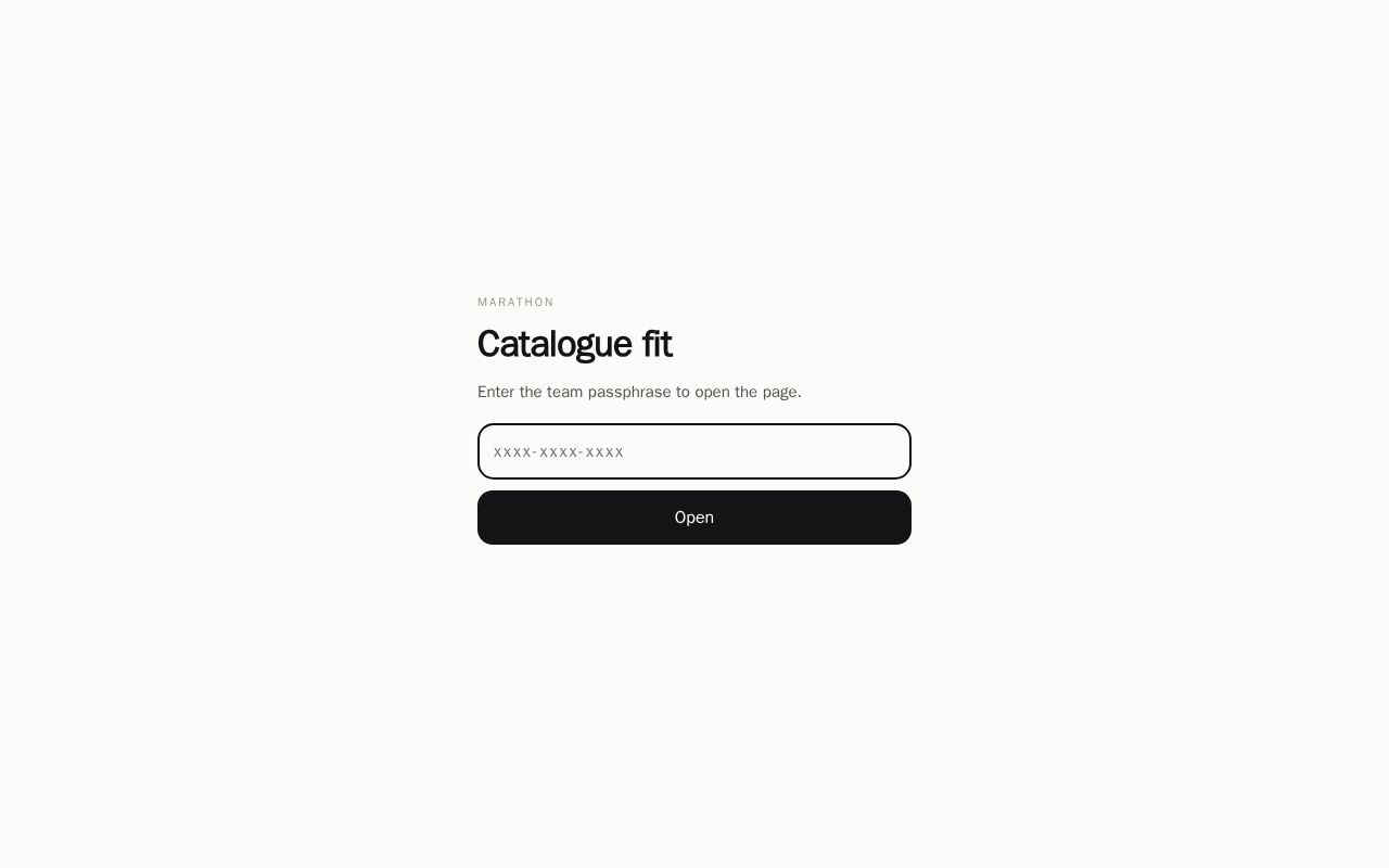 Preview of Marathon Catalogue