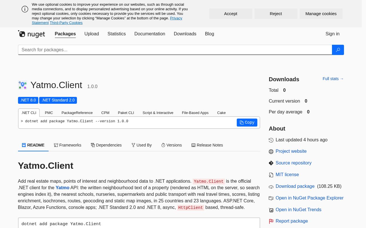 Preview of Yatmo Dotnet