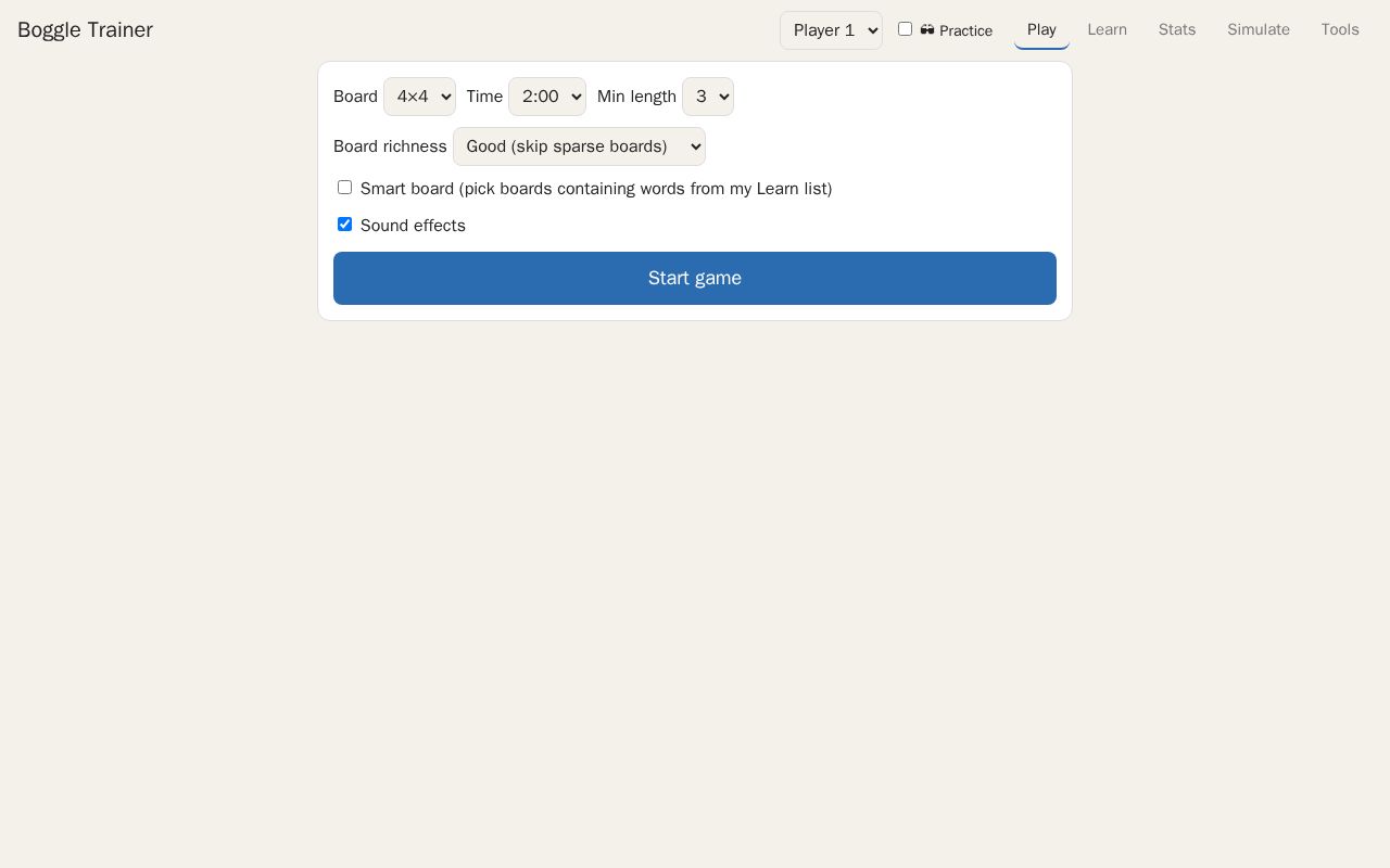 Preview of Boggle Trainer