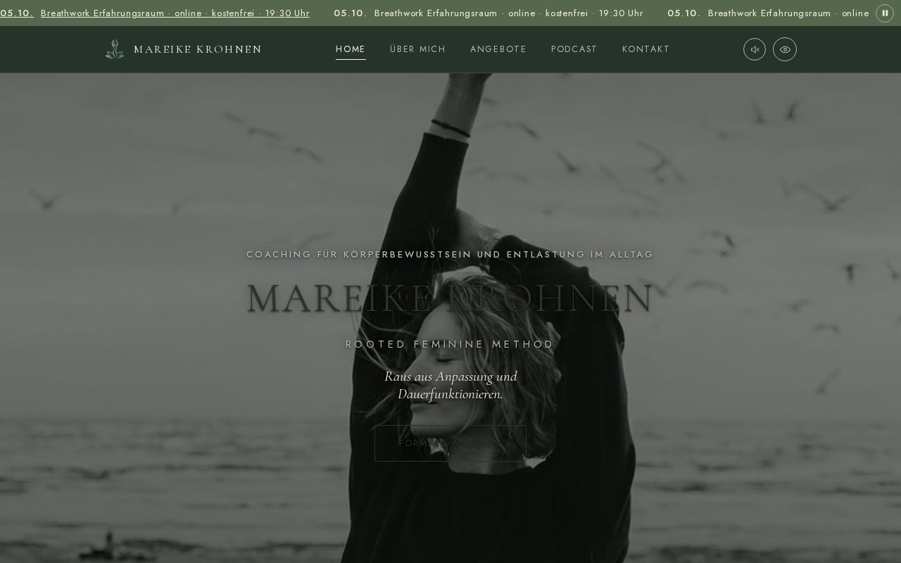Preview of Mareike Homepage