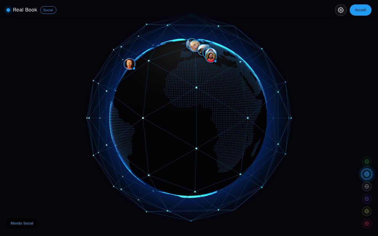 Preview of Web app React + globo 3D interattivo