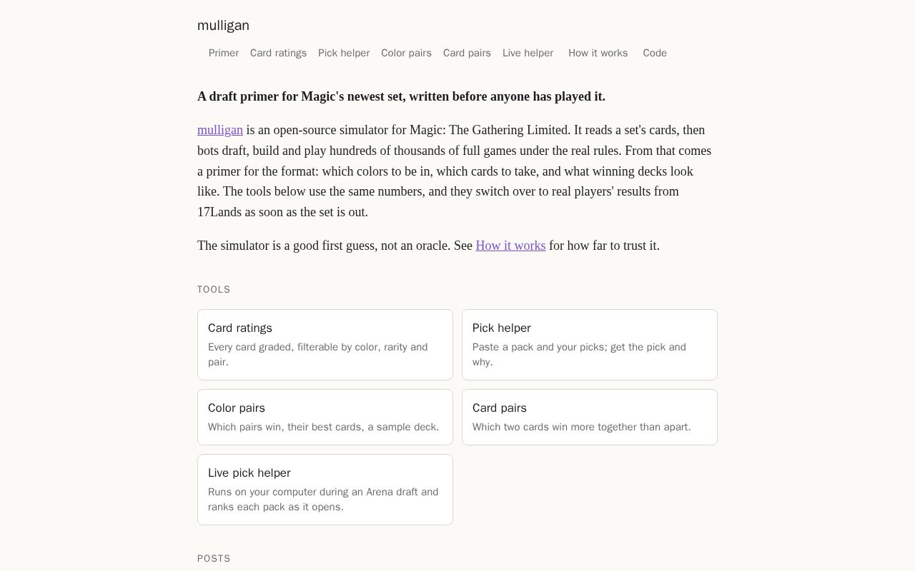 Preview of Mulligan