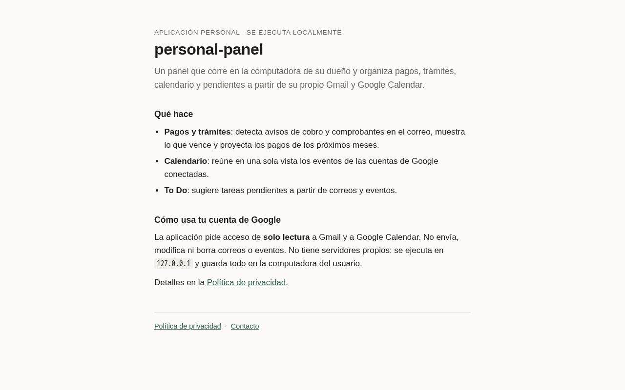 Preview of personal-panel