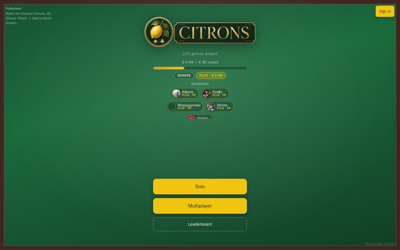 Preview of Citrons — TwoCircles Edition card game