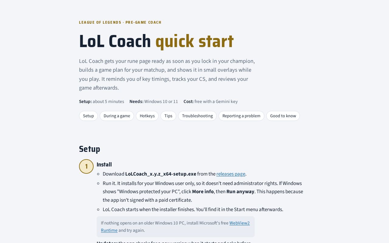 Preview of DeezLOLCoach Releases