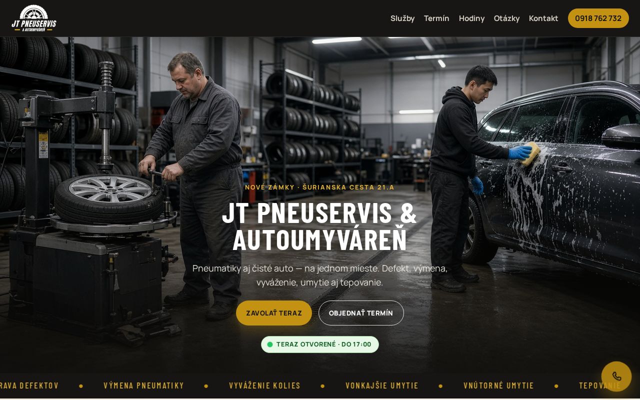 Preview of JT Pneuservis & Autoumyváreň — Nové Zámky