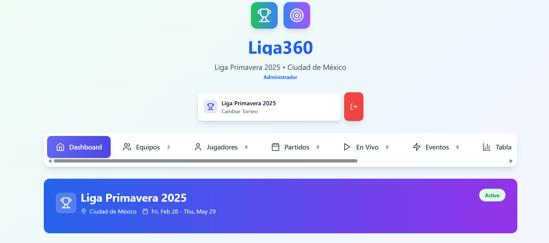 Preview of Liga360 – AI-Powered Tournament Control | Built on Bolt