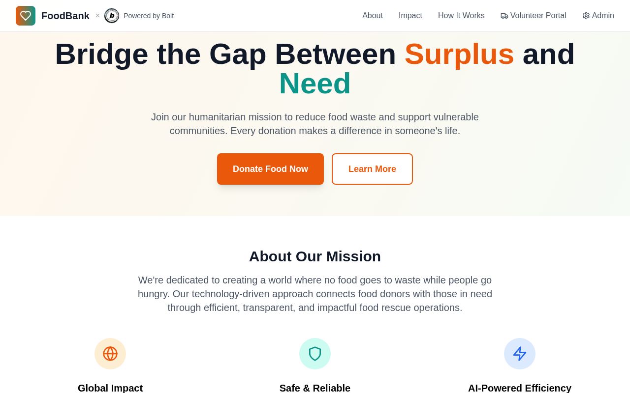 Preview of FoodBank Donation System