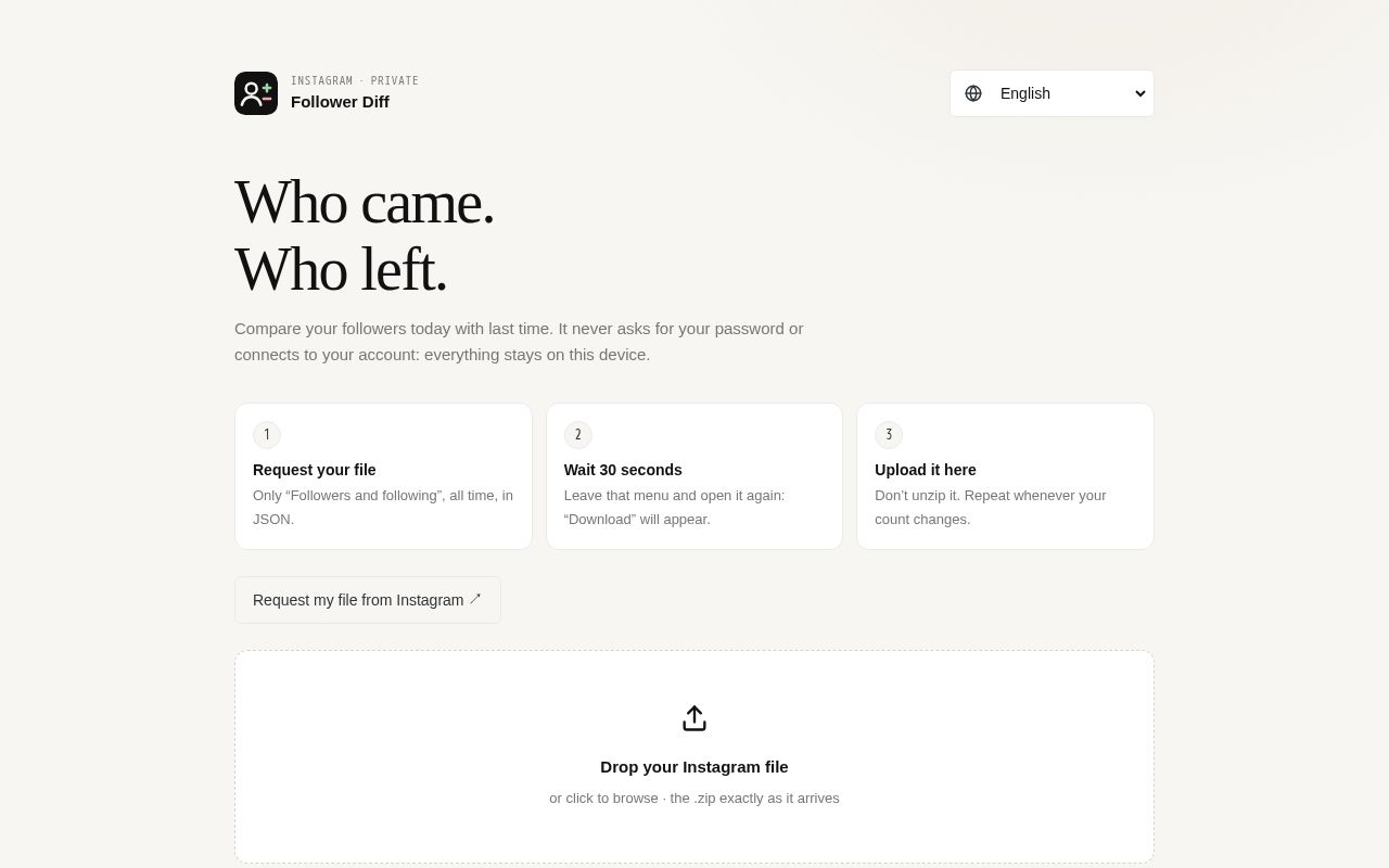 Preview of Follower Diff